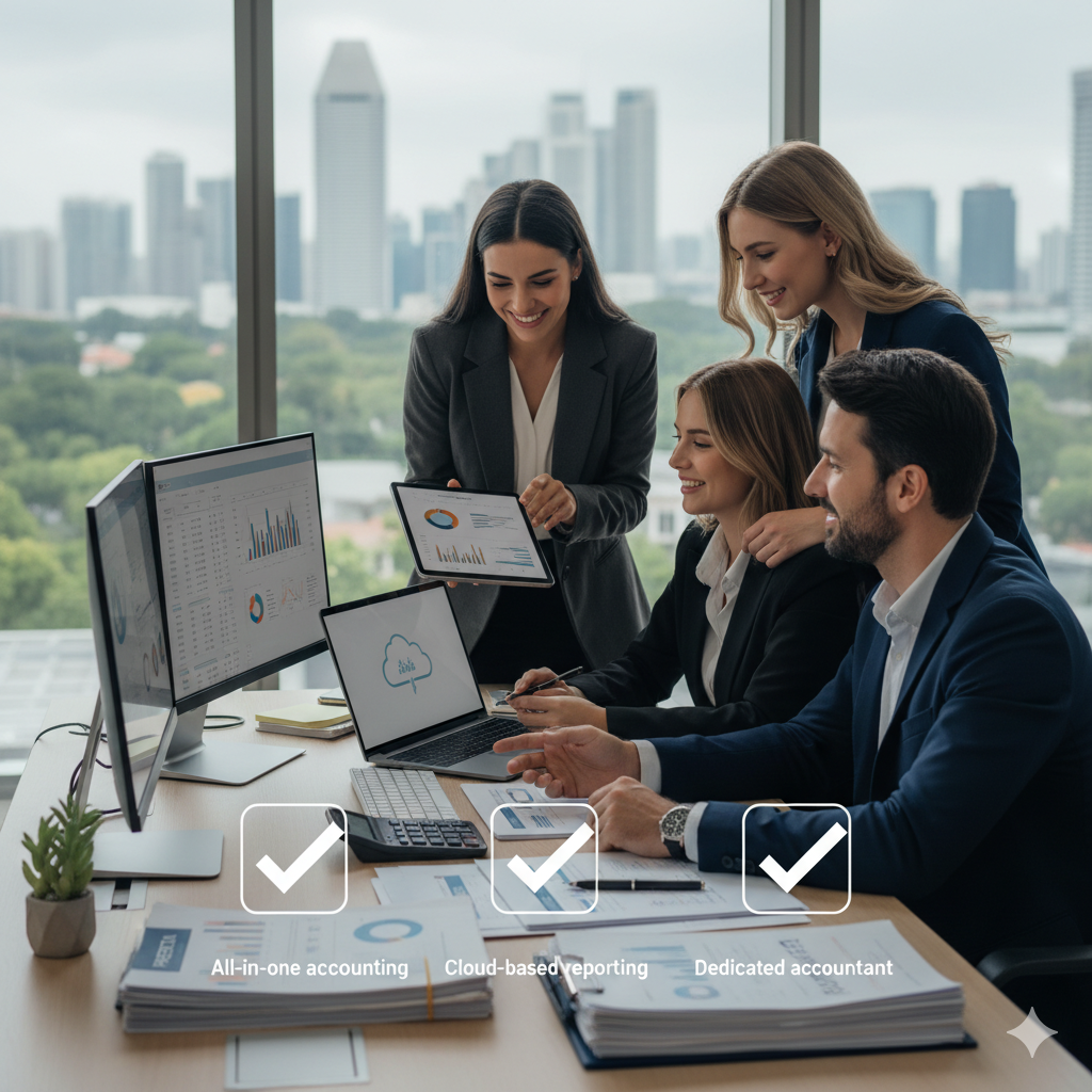 Advisor supporting business owner with accounting